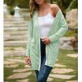 thumbnail image 2 of YOGAFOX Women's Fall Lightweight Open Front Cardigan Long Sleeve Button Down Loose Outwear with Pockets S-XXL, 2 of 5