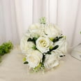 thumbnail image 2 of Artificial Flowers Bouquet for Wedding, Silk Flowers Rose with Hydrangeas for Home Table Centerpieces Bridal Party Festival Valentine's Day Decor, 2 of 4