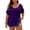 425#Dark Purple, variant on Women's 2026 Plus Size Cold Shoulder Tops Boat Neck Banded Bottom Loose Casual Summer T Shirts Red 3XL