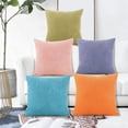 thumbnail image 1 of pstuiky Velvet Lumbar Pillow Sofa Cushion & Bed Backrest Support Solid Color Bean Texture 40X40Cm with Removable Cover & Inner Filler Multi-Scenario Use for Living Room, Office, Car & Bedside, 1 of 7