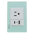 thumbnail image 1 of Placa Tipo Cristal C/contacto Y 2 Usb (tipo C), 1 of 3