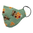thumbnail image 3 of Socksmith Fun Designed Masks - One Size Fits All (Busy Bees - Seafoam, 3-Pack), 3 of 3