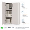 thumbnail image 5 of Furniture of America Brooks Stackable 3-Tier Wood Gray Cabinet with Door, 5 of 15