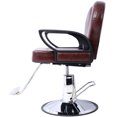 thumbnail image 2 of 360° Swivel Barber Chair, Up to 135° Reclining for Hair Stylist, Height & Angle Adjustable All Purpose Barber Chair for Barbershop, Beauty Salon Equipment, Brown, 2 of 9