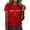 Red#9527, variant on BOOMNY Women's Short Sleeve T-Shirts Crew Neck Italian Day Graphic Tshirts Summer Tee Tops for Women