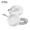 thumbnail image 4 of Uxcell 4Pcs Tapón de Drenaje de Goma con Cadena y Anillo Colgante, Tapón de Drenaje para Bañera Se Adapta a 1 3/8 pulgadas, Tapón de Drenaje de Goma para Bañera, Cocina y Baño, Blanco, 4 of 6