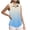 Light Blue, variant on Women's Casual Sleeveless Button Up Shirt Turndown Collar Printed Ombre Blouse Loose Fit Vacation Party, Pink XXL