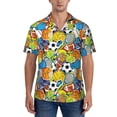 thumbnail image 5 of KLL Men's Hawaiian Shirt Short Sleeve Button Down Beach Shirts-Various Balls, 5 of 6