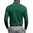 thumbnail image 4 of Long Sleeve Polo Shirts for Men Relaxed Fit Dress Button Golf Shirt With Pocket, S, 4 of 8