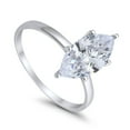 thumbnail image 3 of Solitaire Marquise Ring CZ 925 Sterling Silver Size 6, 3 of 7