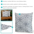 thumbnail image 2 of Sunnydaze 17" x 17" Gray Geometric Polyester Square Outdoor Decorative Pillow Cover, 2 Count, 2 of 6