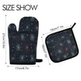 thumbnail image 2 of Yayeee Oven Mitts and Pot Holder Set of 2 Heat Resistant Kitchen Gloves Baking Hot Pad, Starry Night Pattern, 2 of 5