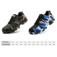 thumbnail image 3 of Lote de 2 zapatos de trabajo Minnieouse para hombre puntera de acero cómodos transpirables seguridad antideslizantes camuflaje azul 40.1, 3 of 6