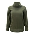 thumbnail image 3 of Clothing! Yajing Oversized Sweaters for Women Fanli Women's High Neck Knit Top Casual Long Sleeve Pullover Sweater Shirt Womens Sweaters Green Xxxxxl, 3 of 4
