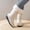 Beige, variant on Women's Mid Calf Winter Snow Boots, Side Zipper Wedge Chunky Sole Warm Fleece Lined Cold Weather Boots for Ski Outdoor Travel Street Outfits Black 37