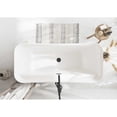thumbnail image 4 of Elegant Kitchen & Bath BT10467GW-MBK 67 in. Soaking Bathtub, Glossy White with Matte Black Trim, 4 of 10