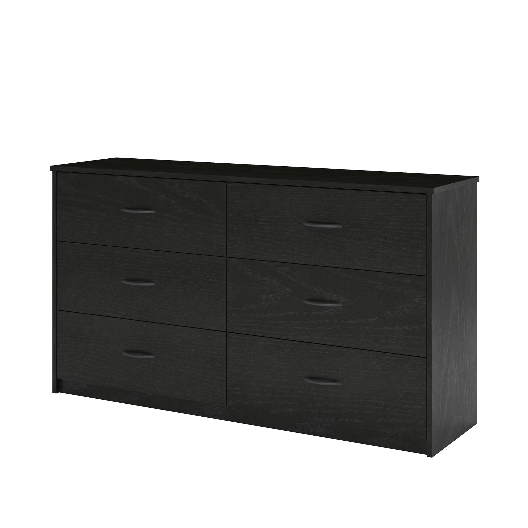 Mainstays Classic 6 Drawer Dresser, Black Oak - image 2 of 19