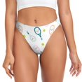 thumbnail image 1 of Balery Cute Tennis Rackets Tangas de Algodón para Mujer con Estampado – Ropa Interior Sexy, Transpirable, G-string-Large, 1 of 6