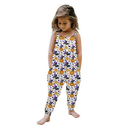 

BTJX Pumpkin Cartoon Baby Toddler Outfits Strap Jumpsuit Kids Romper Girls Girls Romper&Jumpsuit