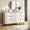 White, variant on Accreate Fluted 6 Drawer White Engineered Wood Dresser with Metal Legs and Handles