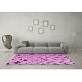 thumbnail image 3 of Ahgly Company Indoor Round Abstract Pink Modern Area Rugs, 8' Round, 3 of 4