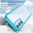 thumbnail image 5 of Case for Samsung Galaxy A54 5G Phone Case Slim Dropproof [Defend from Drop/Scratch/Slip/Fingerprint] Clear Acrylic Hard Back Soft TPU Bumper Hybrid Phone Cover for Samsung Galaxy A54 5G-Crystal Blue, 5 of 16