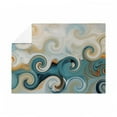 thumbnail image 3 of CafePress - Green Orange Swirls Abstract 74 - Large Plush Fleece Throw Blanket, 80" L x 60" W, 3 of 4