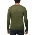 thumbnail image 2 of X RAY JEANS Mens V-Neck Honeycomb Knit Sweater, Olive, XL, 2 of 5