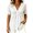 White, variant on VJGBEGW Women Deep V Neck Short Sleeve Button Down Peplum Tops Front Ruched Flowy Casual Blouses Shirts Black L