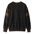 thumbnail image 4 of Women's Oversized Vintage Halloween Sweatshirt Retro Witch Moon Graphic Distressed Long Sleeve Pullover Cozy Fall Autumn Top, 4 of 4