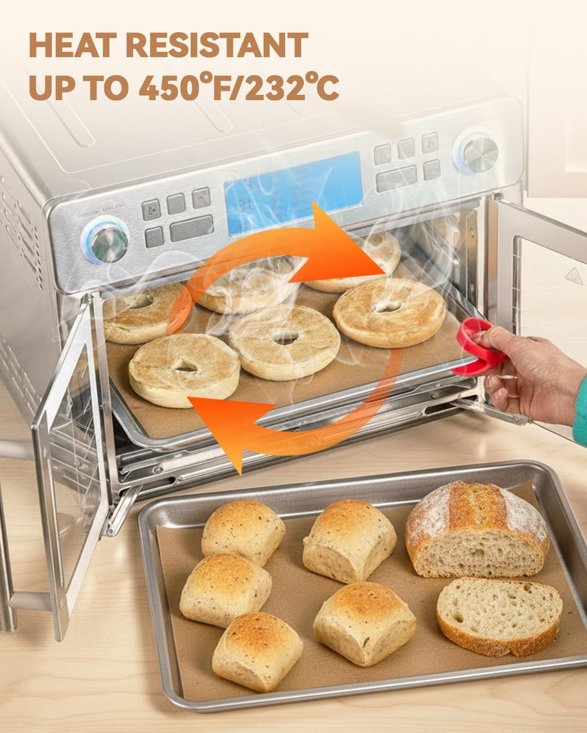 180PCS Air Fryer Parchment Paper Liners Compatible with Emeril Lagasse Dual Zone 360 Air Fryer Oven Combo French Door 25QT, Nonstick Disposable Sheets Accessories, 60 Large+120 Small for Bake Pans