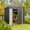 6' x 4'-Flat Roof-Gray, variant on Asofer Outdoor Storage Shed 6 x 4 FT, Lockable Doors Galvanized Metal Garden Shed for Backyard, Garden, Patio