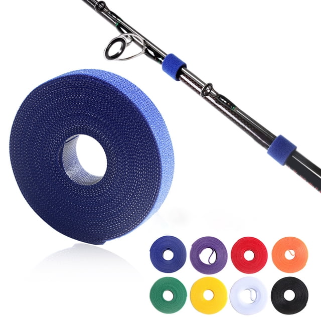 1 Rouleau 1/3/5m Attache de Canne à Pêche Multi-Couleurs Résistant à l'Usure Multifonctionnel Durable Solide Enrouleur de Fil Réutilisable Canne à Pêche Sangle en Nylon pour la Maison
