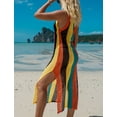thumbnail image 6 of Bsubseach Women Crochet Cover Up Hollow Out Sleeveless Bikini Coverups Side Split Beach Dresses, 6 of 6