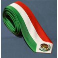 thumbnail image 3 of Jacob Alexander Couleurs du Drapeau du Mexique Hommes 8.25 cm Largeur Taille Régulière Cravate - Mexicain Vertical Vert Blanc Rouge Couleurs Rayure Design, 3 of 4