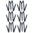 thumbnail image 1 of Gravity Threads Men's Adjustable Solid Suspenders - 6-Pack - Charcoal, 1 of 2