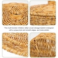 thumbnail image 4 of IMITITION Rattan Round Woven Basking Bathod Sundies Canasta de almacenamiento con tapa, 4 of 7