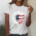 thumbnail image 2 of Frostluinai Shirts for Women Red White and Blue Shirt Crew Neck Short Sleeve Floral Graphic Tees Camiseta Mujer Cuello Redondo 4 de Julio, 2 of 6