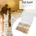 thumbnail image 3 of Juego de anzuelos de pesca de 101 Uds., anzuelos de carpa con púas de una sola plantilla de acero al carbono (dorado) Tmvgtek pescar, 3 of 8