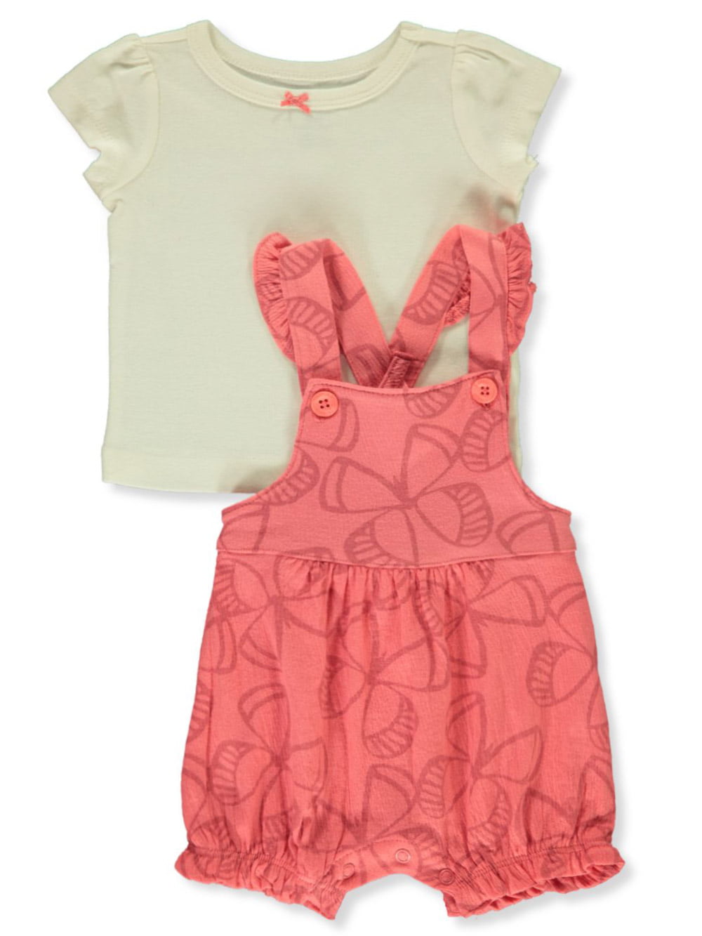 Carter’s Baby Girl Top And Leggings Set Size 2T in Coral/White 2 Pieces 