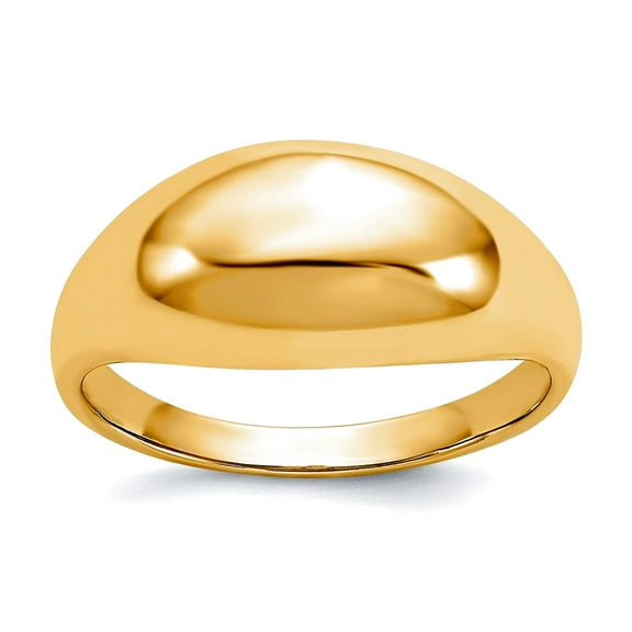 14k Yellow Gold Polished Dome Ring Size 6.25 Ring for Women - 3.3 Grams