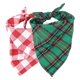 thumbnail image 1 of Baberos triangulares para mascotas Apuakthei Classic Buffalo Plaid, bufandas para perros con cuadros rojos y verdes, 1 of 5