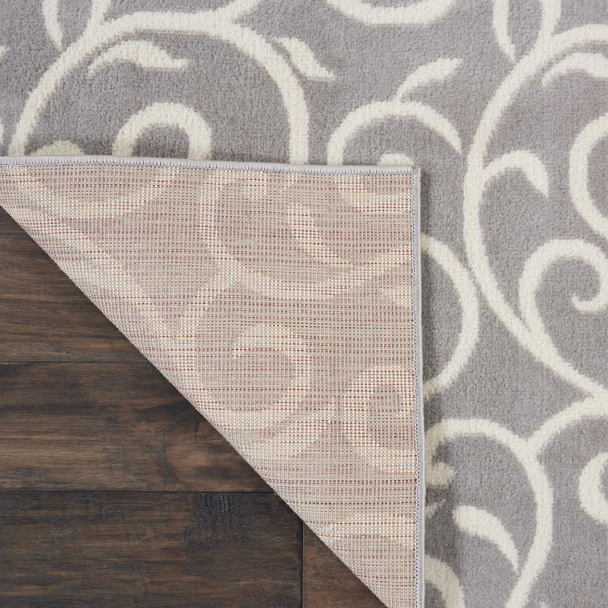 Eclectic Essentials Gray Bohemian Botanical Area Rug