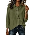 thumbnail image 4 of Kezqiaxn Women's Tops Fall Long Sleeve Collared Work Button Down Shirts Blouses for Women Trendy Fashion Clothing, 4 of 7