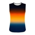 thumbnail image 5 of Hvot&aat Women’s Gradient Print Sleeveless Tank Top Casual Loose High Neck Flowy Pullover Summer Beach Blouse, 5 of 6