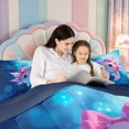 thumbnail image 5 of Manfei 3D Print Axolotl 7pcs Queen Bedding,Kawaii Animals Pattern Bedding Comforter Set Queen,Navy Blue Reversible, 5 of 7