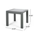thumbnail image 4 of Shirley Outdoor 5 Seater Aluminum Sofa Chat Set with 2 Side Tables, Gray and Dark Gray, 4 of 8