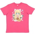 thumbnail image 3 of Inktastic Neko Anime Girl with Kittens Youth T-Shirt, 3 of 5