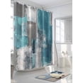 thumbnail image 3 of Shower Curtain Blue-gray Smear Shower Curtains for Bathroom, Waterproof Polyester Shower Curtain Set with Hooks, Extra Long 72" x 84" Abstract Square, 3 of 6