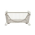 thumbnail image 3 of Spectrum Diversified Ashley Steel Stackable Wire Basket with Raised Feet and Looped Handles, Modular Stacking Bin System for Kitchen Countertop and Desk Organization, Medium, Satin Nickel, 3 of 12